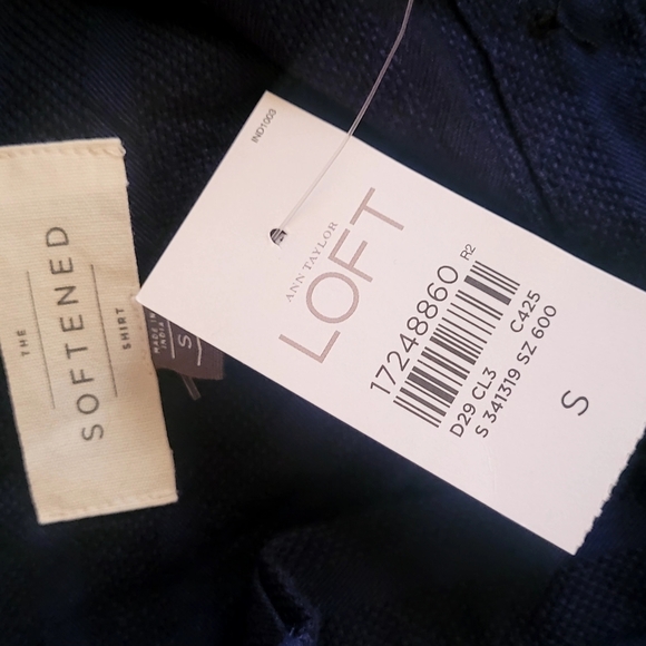 LOFT Navy Softened Shirt - Picture 8 of 8